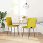 Cadeiras de jantar 2 pcs veludo amarelo