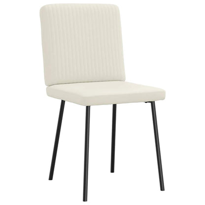 Cadeiras de jantar 2 pcs veludo cor creme