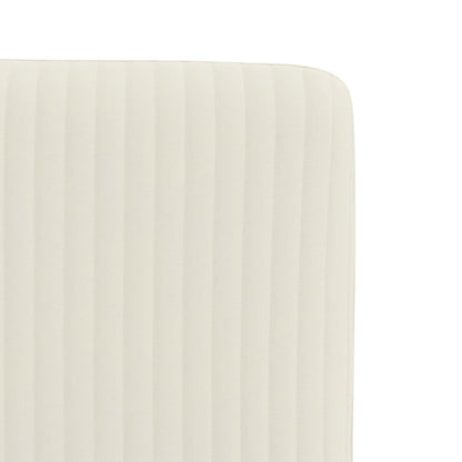 Cadeiras de jantar 2 pcs veludo cor creme