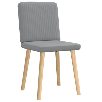 Cadeiras de jantar 2 pcs tecido cinzento-claro