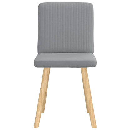 Cadeiras de jantar 2 pcs tecido cinzento-claro