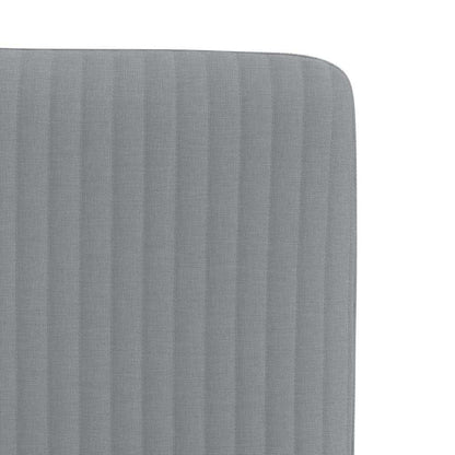Cadeiras de jantar 2 pcs tecido cinzento-claro