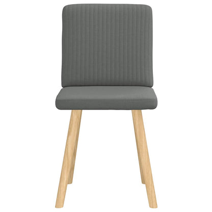 Cadeiras de jantar 2 pcs tecido cinzento-escuro