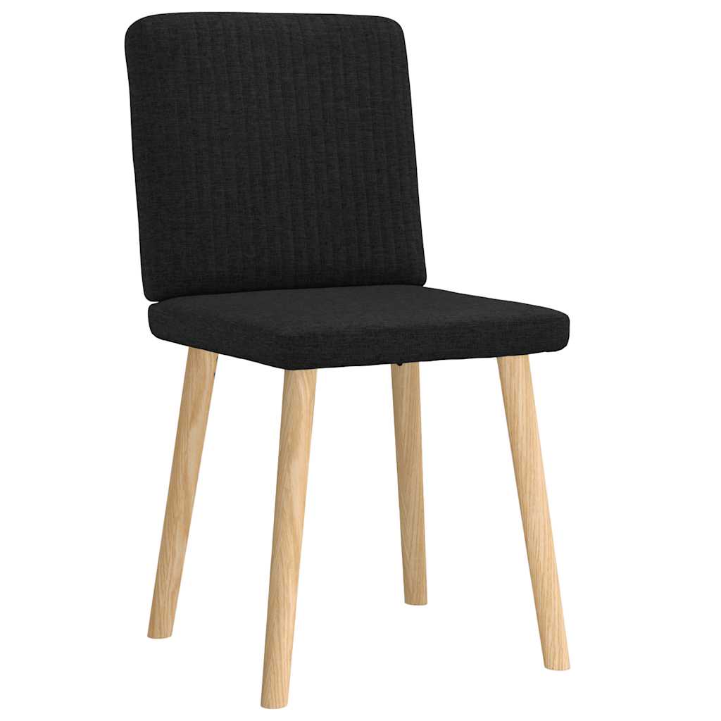 Cadeiras de jantar 2 pcs tecido preto