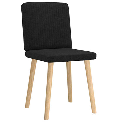Cadeiras de jantar 2 pcs tecido preto