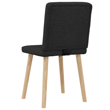 Cadeiras de jantar 2 pcs tecido preto