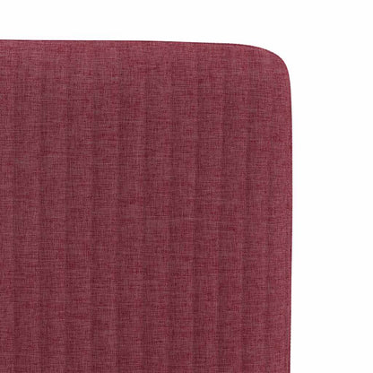 Cadeiras de jantar 2 pcs tecido vermelho tinto