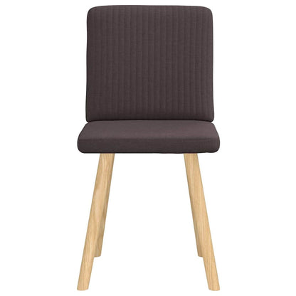 Cadeiras de jantar 2 pcs tecido castanho-escuro