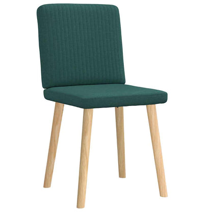 Cadeiras de jantar 2 pcs tecido verde-escuro