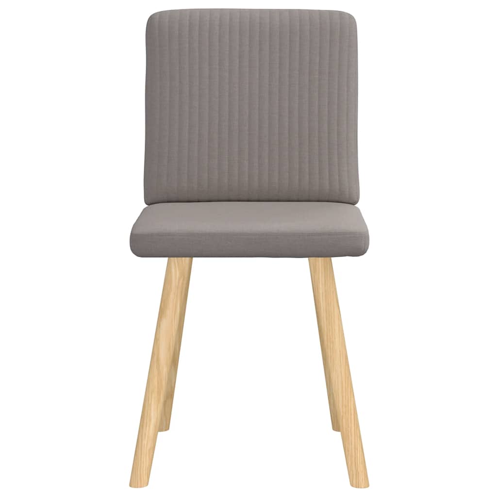 Cadeiras de jantar 2 pcs tecido cinzento-acastanhado