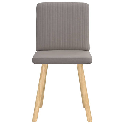 Cadeiras de jantar 2 pcs tecido cinzento-acastanhado