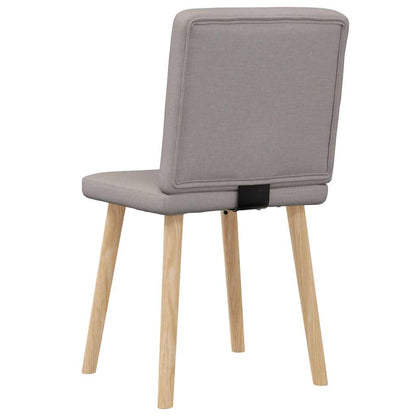 Cadeiras de jantar 2 pcs tecido cinzento-acastanhado