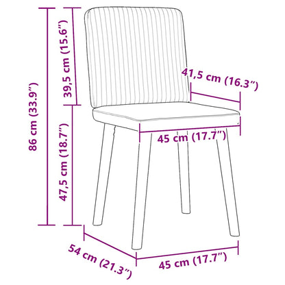 Cadeiras de jantar 2 pcs tecido cinzento-acastanhado