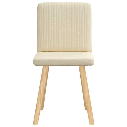 Cadeiras de jantar 2 pcs tecido cor creme