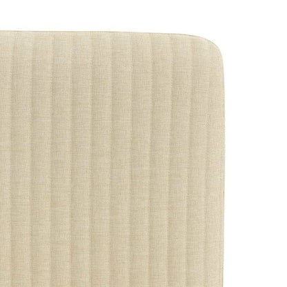 Cadeiras de jantar 2 pcs tecido cor creme