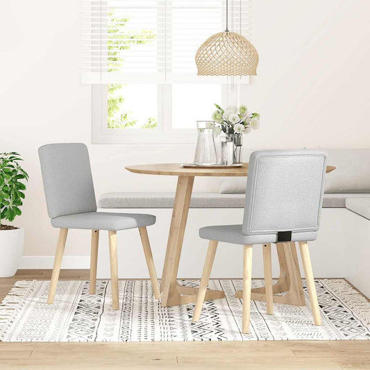 Cadeiras de jantar 2 pcs tecido cinza nuvem