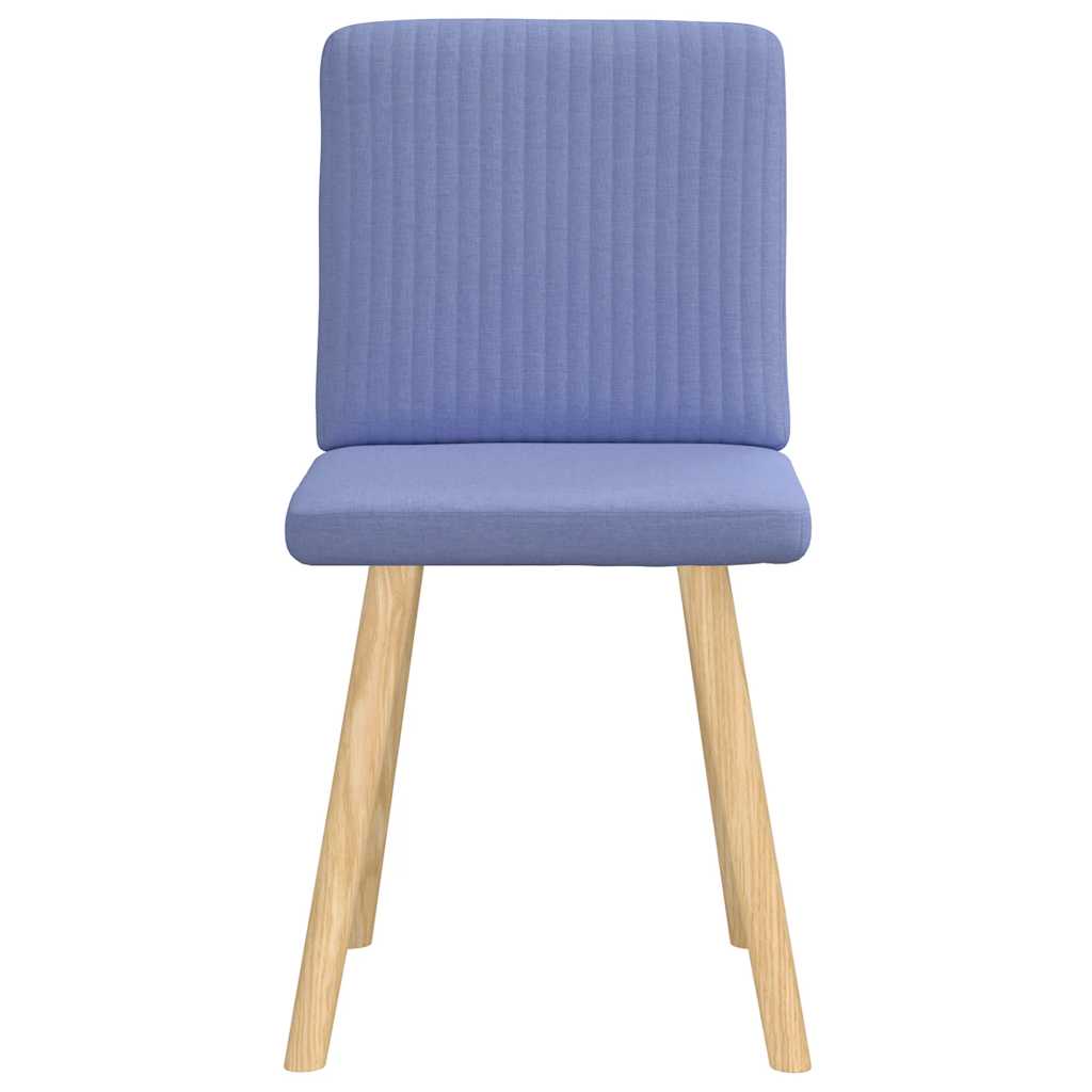 Cadeiras de jantar 2 pcs Jeans Tecido Azul