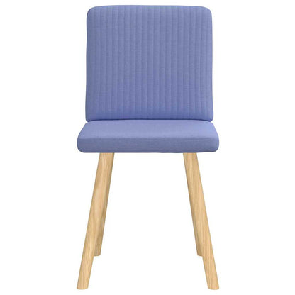 Cadeiras de jantar 2 pcs Jeans Tecido Azul