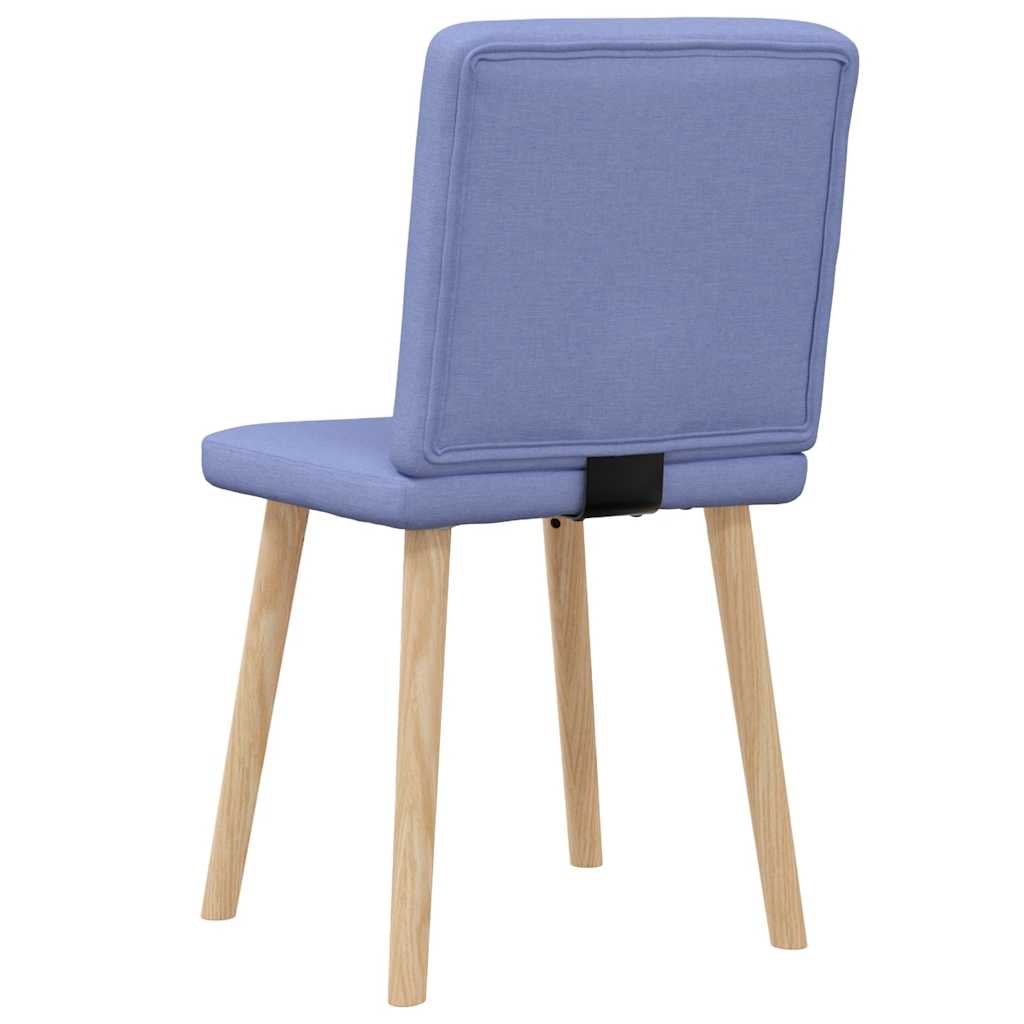 Cadeiras de jantar 2 pcs Jeans Tecido Azul