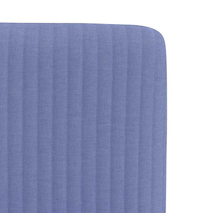Cadeiras de jantar 2 pcs Jeans Tecido Azul