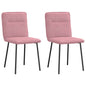 Cadeiras de jantar 2 pcs veludo rosa
