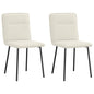 Cadeiras de jantar 2 pcs veludo cor creme