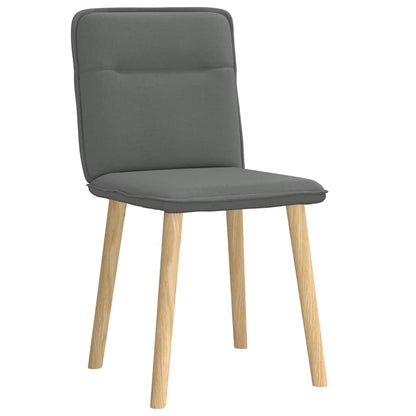 Cadeiras de jantar 2 pcs tecido cinzento-escuro