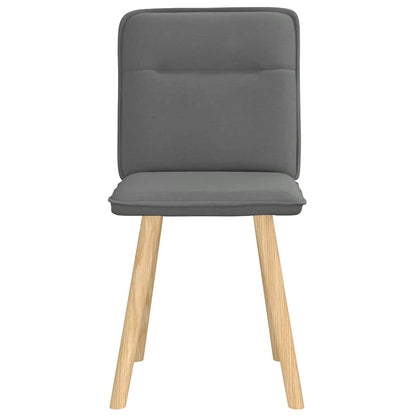 Cadeiras de jantar 2 pcs tecido cinzento-escuro