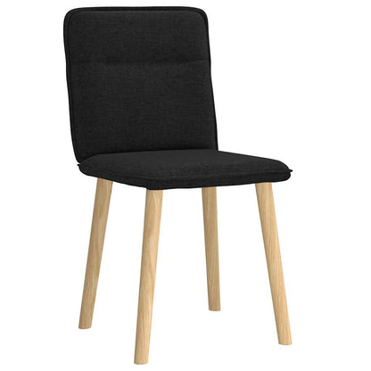 Cadeiras de jantar 2 pcs tecido preto