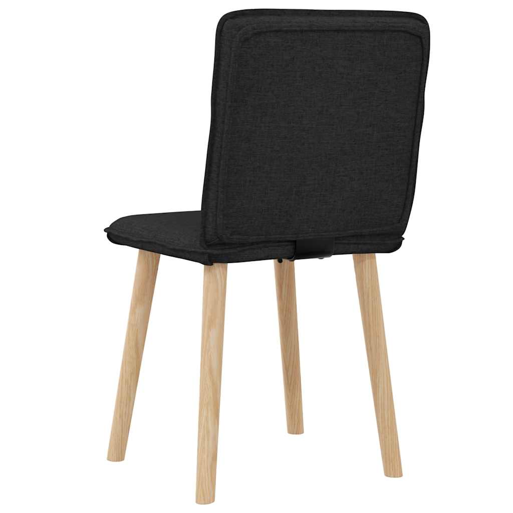 Cadeiras de jantar 2 pcs tecido preto
