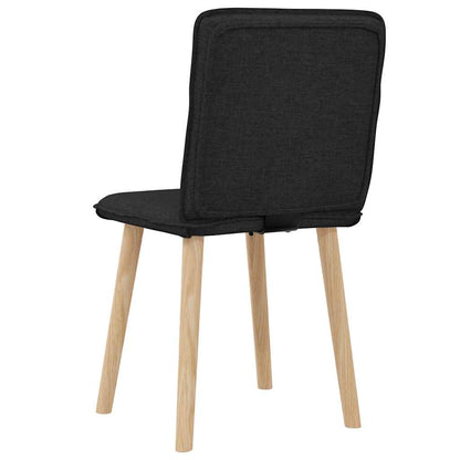 Cadeiras de jantar 2 pcs tecido preto