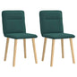 Cadeiras de jantar 2 pcs tecido verde-escuro
