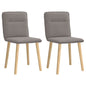 Cadeiras de jantar 2 pcs tecido cinzento-acastanhado