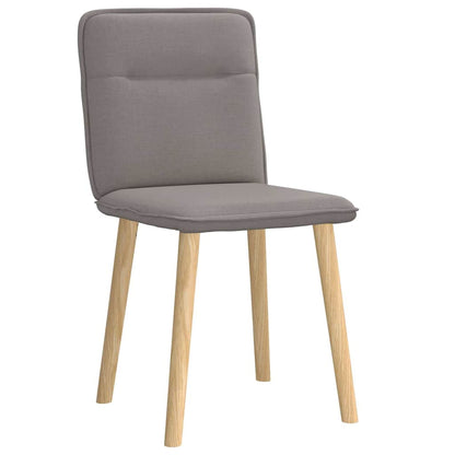 Cadeiras de jantar 2 pcs tecido cinzento-acastanhado