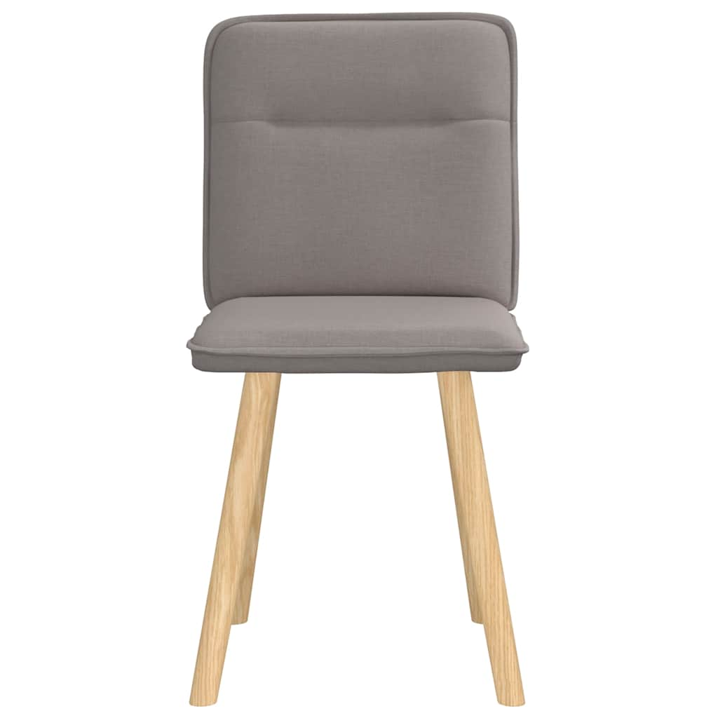 Cadeiras de jantar 2 pcs tecido cinzento-acastanhado