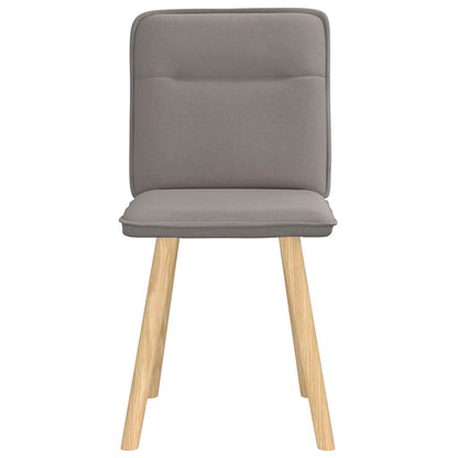 Cadeiras de jantar 2 pcs tecido cinzento-acastanhado