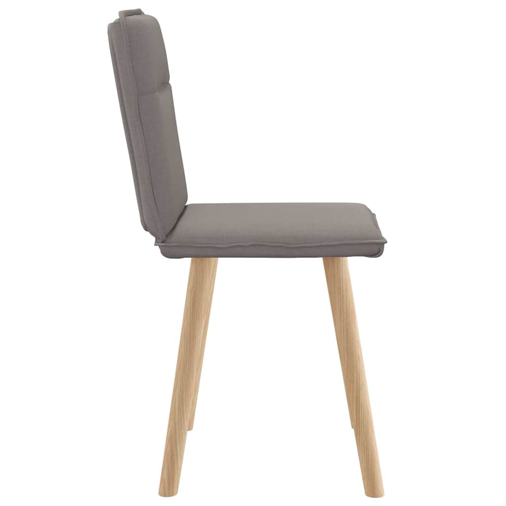 Cadeiras de jantar 2 pcs tecido cinzento-acastanhado