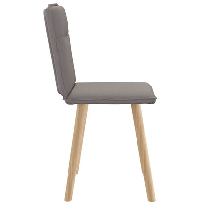 Cadeiras de jantar 2 pcs tecido cinzento-acastanhado