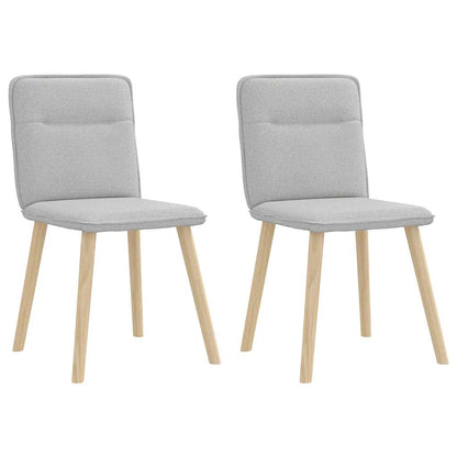 Cadeiras de jantar 2 pcs tecido cinza nuvem