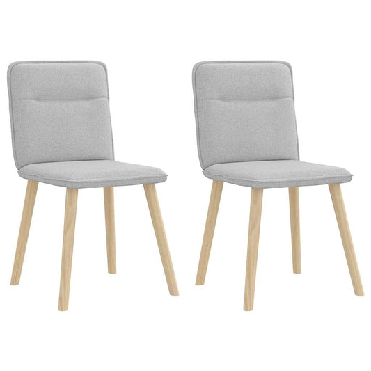 Cadeiras de jantar 2 pcs tecido cinza nuvem