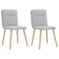 Cadeiras de jantar 2 pcs tecido cinza nuvem