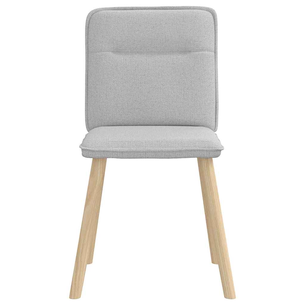 Cadeiras de jantar 2 pcs tecido cinza nuvem
