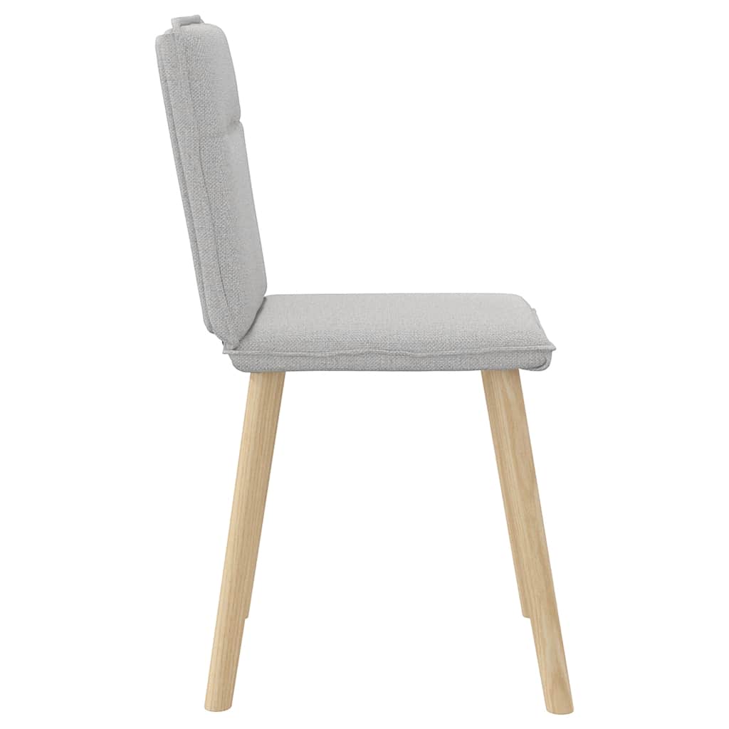 Cadeiras de jantar 2 pcs tecido cinza nuvem