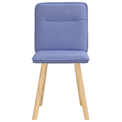 Cadeiras de jantar 2 pcs Jeans Tecido Azul