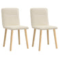 Cadeiras de jantar 2 pcs linho