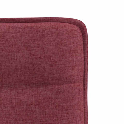 Cadeiras de jantar 2 pcs tecido vermelho tinto