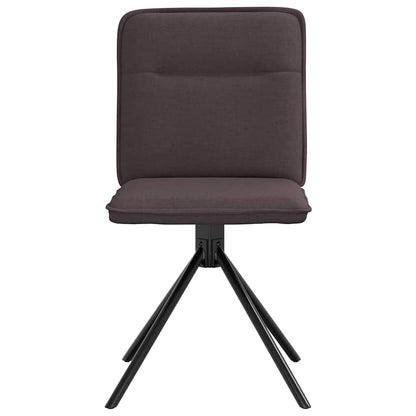 Cadeiras de jantar 2 pcs tecido castanho-escuro