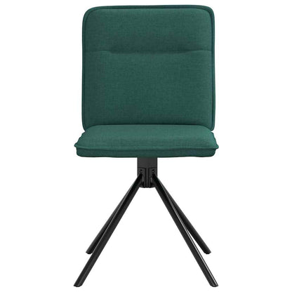 Cadeiras de jantar 2 pcs tecido verde-escuro