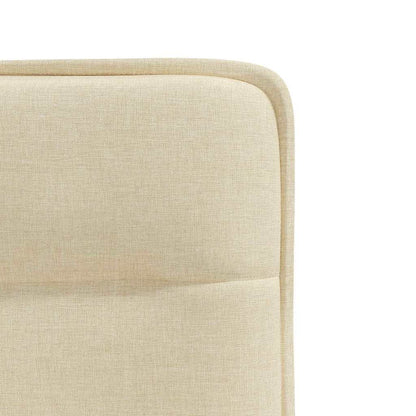 Cadeiras de jantar 2 pcs tecido cor creme