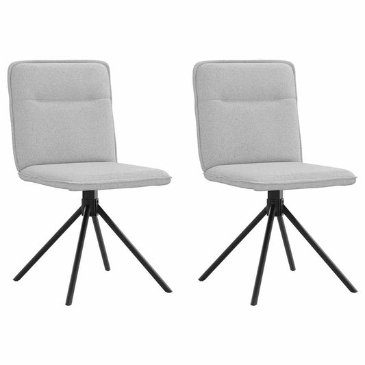 Cadeiras de jantar 2 pcs tecido cinza nuvem